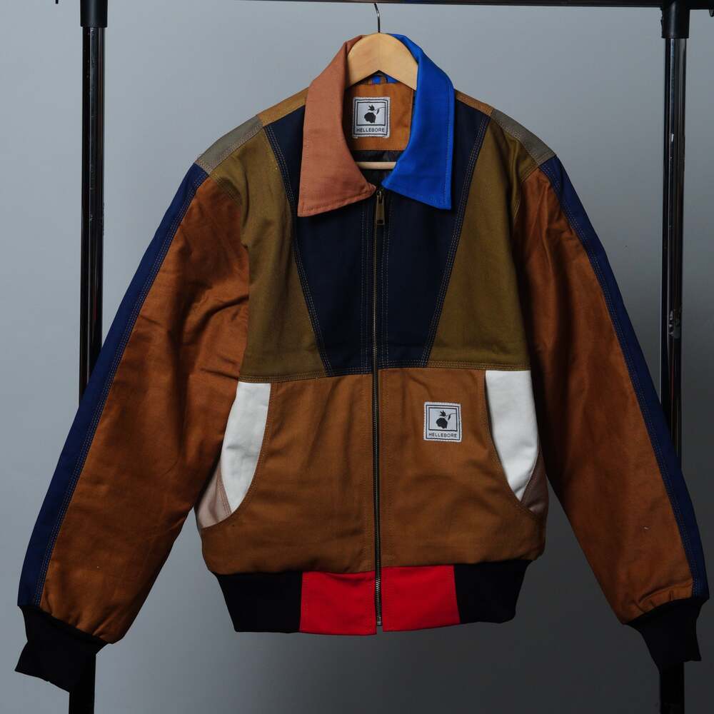 Workwear Colorblock Geometric Jacket Size M